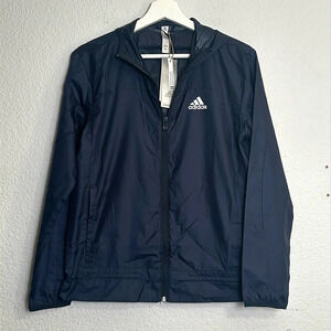 Adidas Women’s Size XSmall Navy Blue Lightweight Windbreaker Full Zip Jacket